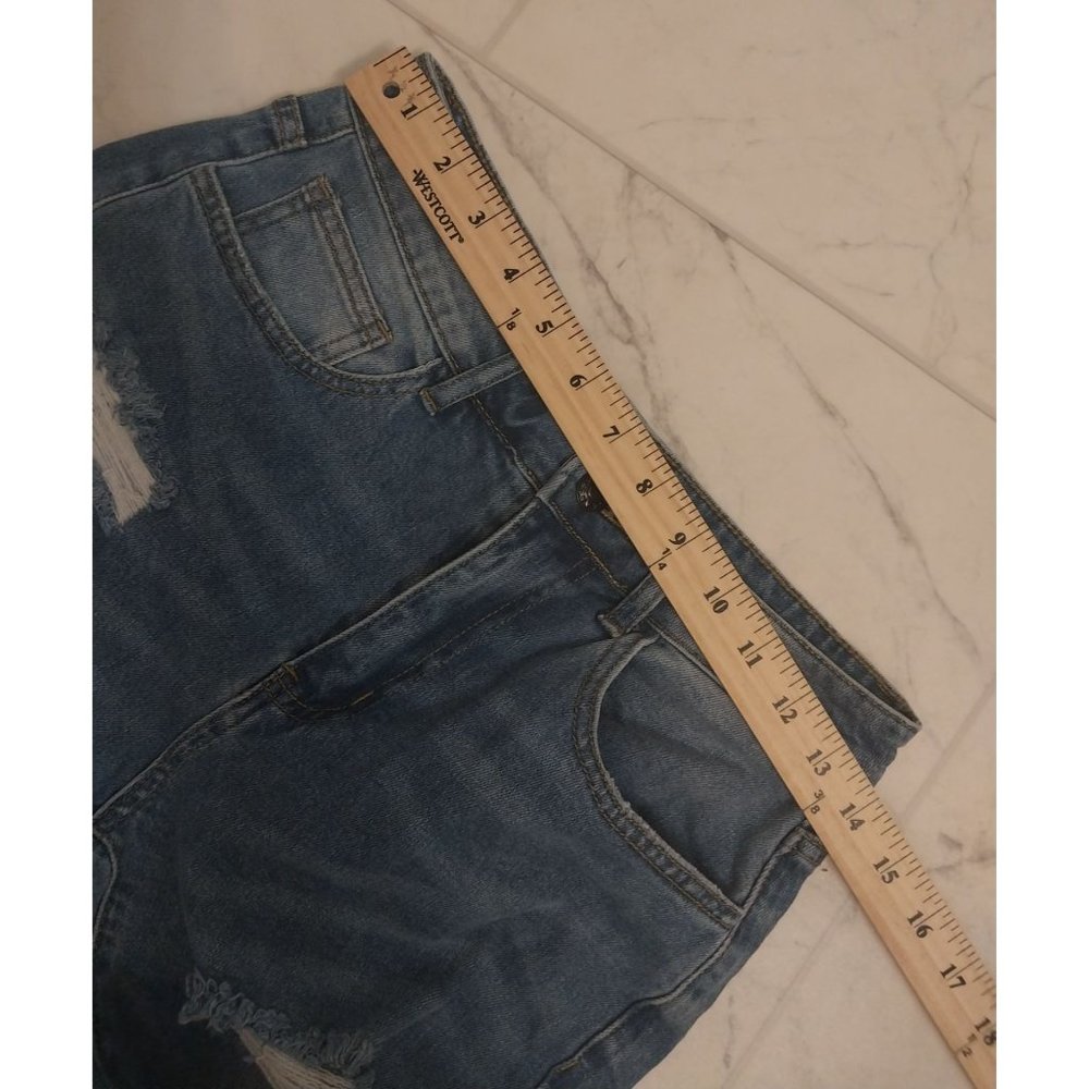 Distressed Raw Hem Skinny Ankle Blue Jeans - Unbranded Women's  Sz 8 - Picture 7 of 9
